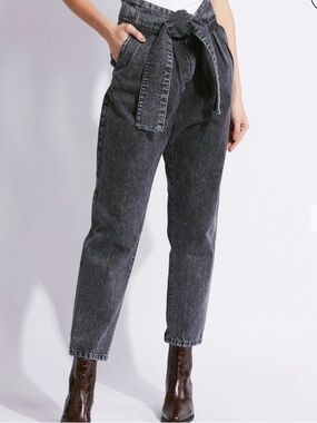 IRO Grey Repu Belted Tapered Jeans